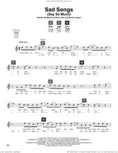 Cover icon of Sad Songs (Say So Much) sheet music for ukulele solo (ChordBuddy system) by Elton John and Bernie Taupin, intermediate ukulele (ChordBuddy system)