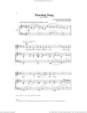 Cover icon of Morning Song sheet music for choir (SATB: soprano, alto, tenor, bass) by David von Kampen and R. W. Emerson, intermediate skill level