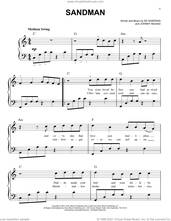 Cover icon of Sandman sheet music for piano solo by Ed Sheeran and Johnny McDaid, easy skill level