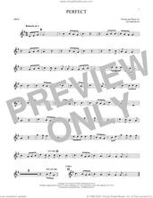 Cover icon of Perfect sheet music for oboe solo by Ed Sheeran, intermediate skill level