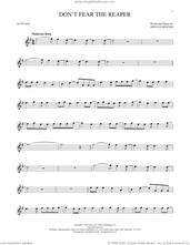 Cover icon of Don't Fear The Reaper sheet music for alto saxophone solo by Blue Oyster Cult and Donald Roeser, intermediate skill level