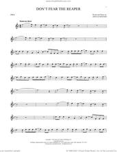 Cover icon of Don't Fear The Reaper sheet music for oboe solo by Blue Oyster Cult and Donald Roeser, intermediate skill level