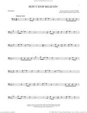 Cover icon of Don't Stop Believin' sheet music for trombone solo by Journey, Jonathan Cain, Neal Schon and Steve Perry, intermediate skill level