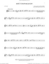 Cover icon of Don't Stop Believin' sheet music for alto saxophone solo by Journey, Jonathan Cain, Neal Schon and Steve Perry, intermediate skill level