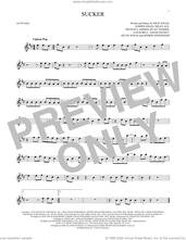 Cover icon of Sucker sheet music for alto saxophone solo by Jonas Brothers, Adam Feeney, Homer Steinweiss, Joseph Jonas, Kevin Jonas, Louis Bell, Miles Ale, Mustafa Ahmed, Nick Jonas and Ryan Tedder, intermediate skill level