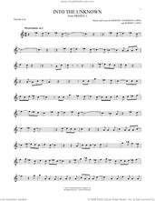 Cover icon of Into The Unknown (from Disney's Frozen 2) sheet music for tenor saxophone solo by Idina Menzel and AURORA, Kristen Anderson-Lopez and Robert Lopez, intermediate skill level