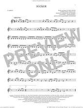 Cover icon of Sucker sheet music for clarinet solo by Jonas Brothers, Adam Feeney, Homer Steinweiss, Joseph Jonas, Kevin Jonas, Louis Bell, Miles Ale, Mustafa Ahmed, Nick Jonas and Ryan Tedder, intermediate skill level