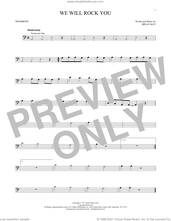 Cover icon of We Will Rock You sheet music for trombone solo by Queen and Brian May, intermediate skill level