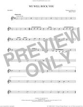 Cover icon of We Will Rock You sheet music for trumpet solo by Queen and Brian May, intermediate skill level