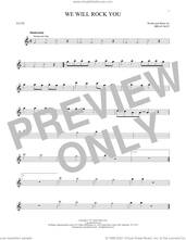 Cover icon of We Will Rock You sheet music for flute solo by Queen and Brian May, intermediate skill level