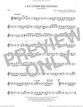 Cover icon of Can't Stop The Feeling! (from Trolls) sheet music for oboe solo by Justin Timberlake, Johan Schuster, Max Martin and Shellback, intermediate skill level