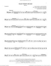 Cover icon of Old Town Road (Remix) sheet music for trombone solo by Lil Nas X feat. Billy Ray Cyrus, Atticus Ross, Billy Ray Cyrus, Jocelyn Donald, Kiowa Roukema, Montero Lamar Hill and Trent Reznor, intermediate skill level
