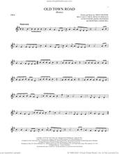 Cover icon of Old Town Road (Remix) sheet music for oboe solo by Lil Nas X feat. Billy Ray Cyrus, Atticus Ross, Billy Ray Cyrus, Jocelyn Donald, Kiowa Roukema, Montero Lamar Hill and Trent Reznor, intermediate skill level