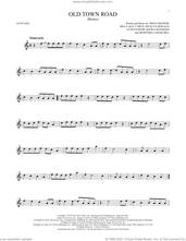 Cover icon of Old Town Road (Remix) sheet music for alto saxophone solo by Lil Nas X feat. Billy Ray Cyrus, Atticus Ross, Billy Ray Cyrus, Jocelyn Donald, Kiowa Roukema, Montero Lamar Hill and Trent Reznor, intermediate skill level