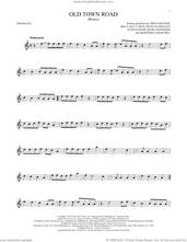 Cover icon of Old Town Road (Remix) sheet music for tenor saxophone solo by Lil Nas X feat. Billy Ray Cyrus, Atticus Ross, Billy Ray Cyrus, Jocelyn Donald, Kiowa Roukema, Montero Lamar Hill and Trent Reznor, intermediate skill level