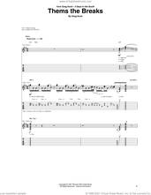 Cover icon of Thems The Breaks sheet music for guitar (tablature) by Greg Koch, intermediate skill level