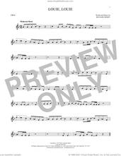 Cover icon of Louie, Louie sheet music for oboe solo by The Kingsmen and Richard Berry, intermediate skill level