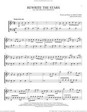 Cover icon of Rewrite The Stars (from The Greatest Showman) sheet music for instrumental duet (duets) by Pasek & Paul, Benj Pasek and Justin Paul, intermediate skill level