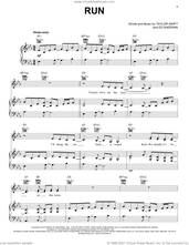 Cover icon of Run (feat. Ed Sheeran) (Taylor's Version) (From The Vault) sheet music for voice, piano or guitar by Taylor Swift and Ed Sheeran, intermediate skill level