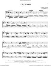 Cover icon of Love Story sheet music for instrumental duet (duets) by Taylor Swift, intermediate skill level