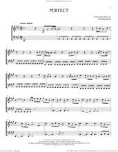 Cover icon of Perfect sheet music for instrumental duet (duets) by Ed Sheeran, intermediate skill level