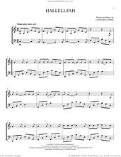 Cover icon of Hallelujah sheet music for instrumental duet (duets) by Leonard Cohen, intermediate skill level