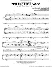 Cover icon of You Are The Reason sheet music for cello and piano by The Piano Guys, Calum Scott, Corey Sanders and Jon Maguire, intermediate skill level