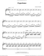 Cover icon of Experience sheet music for piano solo by Ludovico Einaudi, classical score, intermediate skill level
