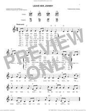 Cover icon of Leave Her, Johnny sheet music for voice and other instruments (fake book), intermediate skill level