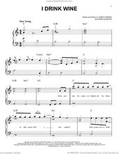 Cover icon of I Drink Wine sheet music for piano solo by Adele, Adele Adkins and Greg Kurstin, easy skill level