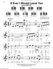 Cover icon of If Ever I Would Leave You sheet music for piano solo by Lerner & Loewe, Alan Jay Lerner and Frederick Loewe, beginner skill level