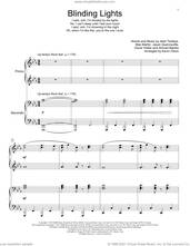 Cover icon of Blinding Lights (arr. Kevin Olson) sheet music for piano four hands by The Weeknd, Kevin Olson, Abel Tesfaye, Ahmad Balshe, Jason Quenneville, Max Martin and Oscar Holter, intermediate skill level