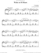 Cover icon of Waltz In B Minor, Op. 18, No. 6 sheet music for piano solo by Franz Schubert, classical score, intermediate skill level