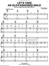Cover icon of Let's Take An Old-Fashioned Walk sheet music for voice, piano or guitar by Irving Berlin, intermediate skill level