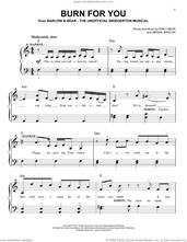 Cover icon of Burn For You (from The Unofficial Bridgerton Musical) sheet music for piano solo by Barlow & Bear, Abigail Barlow and Emily Bear, easy skill level