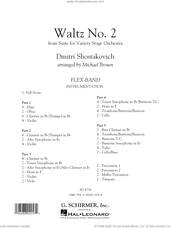 Cover icon of Waltz No. 2 (from Suite for Variety Stage Orchestra) (arr. Brown) sheet music for concert band (full score) by Dmitri Shostakovich and Michael Brown, classical score, intermediate skill level