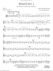 Cover icon of Waltz No. 2 (from Suite for Variety Stage Orchestra) (arr. Brown) sheet music for concert band (pt.2 - Eb alto saxophone) by Dmitri Shostakovich and Michael Brown, classical score, intermediate skill level