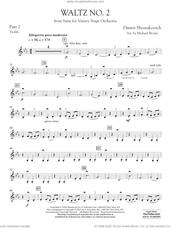 Cover icon of Waltz No. 2 (from Suite for Variety Stage Orchestra) (arr. Brown) sheet music for concert band (pt.2 - violin) by Dmitri Shostakovich and Michael Brown, classical score, intermediate skill level
