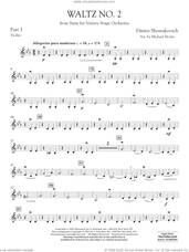 Cover icon of Waltz No. 2 (from Suite for Variety Stage Orchestra) (arr. Brown) sheet music for concert band (pt.3 - violin) by Dmitri Shostakovich and Michael Brown, classical score, intermediate skill level