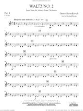 Cover icon of Waltz No. 2 (from Suite for Variety Stage Orchestra) (arr. Brown) sheet music for concert band (pt.4 - f horn) by Dmitri Shostakovich and Michael Brown, classical score, intermediate skill level