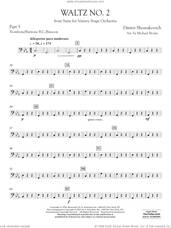Cover icon of Waltz No. 2 (from Suite for Variety Stage Orchestra) (arr. Brown) sheet music for concert band (trombone/bar. b.c./bsn.) by Dmitri Shostakovich and Michael Brown, classical score, intermediate skill level