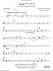 Cover icon of Waltz No. 2 (from Suite for Variety Stage Orchestra) (arr. Brown) sheet music for concert band (percussion 1) by Dmitri Shostakovich and Michael Brown, classical score, intermediate skill level