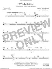 Cover icon of Waltz No. 2 (from Suite for Variety Stage Orchestra) (arr. Brown) sheet music for concert band (percussion 2) by Dmitri Shostakovich and Michael Brown, classical score, intermediate skill level