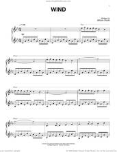Cover icon of Wind sheet music for piano solo by Brian Crain, intermediate skill level
