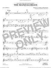 Cover icon of The Mandalorian (from Star Wars: The Mandalorian) (arr. Longfield) sheet music for concert band (Bb clarinet 1) by Ludwig Göransson and Robert Longfield, intermediate skill level
