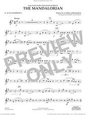 Cover icon of The Mandalorian (from Star Wars: The Mandalorian) (arr. Longfield) sheet music for concert band (Eb alto saxophone 2) by Ludwig Göransson and Robert Longfield, intermediate skill level