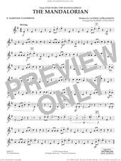Cover icon of The Mandalorian (from Star Wars: The Mandalorian) (arr. Longfield) sheet music for concert band (Eb baritone saxophone) by Ludwig Göransson and Robert Longfield, intermediate skill level
