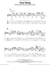 Cover icon of Your Song (arr. David Jaggs) sheet music for guitar solo by Elton John, David Jaggs, Rod Stewart and Bernie Taupin, intermediate skill level