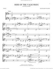 Cover icon of Ride Of The Valkyries sheet music for two violins (duets, violin duets) by Richard Wagner, classical score, intermediate skill level