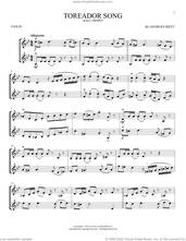 Cover icon of Toreador Song sheet music for two violins (duets, violin duets) by Georges Bizet, classical score, intermediate skill level